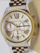 Michael Kors MK5955 Lexington Chronograph Two Tone Ladies Watch