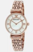 Emporio Armani AR1909 Ladies Gianni - T Bar Rose Gold quartz Designer Watch
