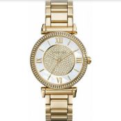 MICHAEL KORS MK3332 Ladies Gold Tone Catlin Quartz Watch