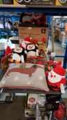 (R2A) Christmas. Approx. 23 X 16cm Xmas Plush Characters (All New). Handcrafted Cards & Christmas
