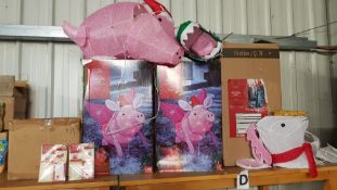 (R14C) Christmas. To Include Approx. 85 X Merry Christmas Gift Tag Packs. 2 X Mains Operated Flyin