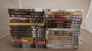 (R14F) 32 X Mixed DVD’s (All New / Sealed) . To Include Take Down, Cabin Fever, Spy, Mad Max & Sp