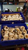 (R15) Household / Garden. Contents Of 2 Containers. A Quantity Of Decorative Pots / Ornaments (Ne