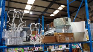 (R2D) Lighting. 8 Items. 5 X Mixed Light Shades, 2 X Pendant Shade. & 1 X 3 Bulb Chrome Ceiling