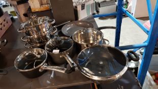 (R1F) Kitchen. 6 X Mixed Cookware. To Include 2 Tier Steamer, Scoville Pro Saucepan, Tower Frying