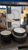 (R2K) Kitchen. 24 Piece Stoneware Liquorice Dinner Set