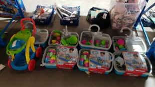 (R20) Toys. 8 Items. 7 X Kid Connection Sink Playset & 1 X Cleaning Trolly