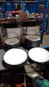 (R2G) Kitchen. 34 Piece Stoneware Liquorice Dinner Set