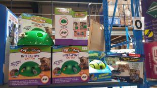 (R20) Pet. 10 Items. 8 X JML Pop N Play Interactive Cat Toy. 1 X JML Wobble Wag Giggle & 1 X JM