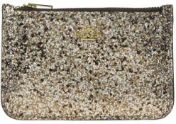 Coach Glitter Zip Card Case (Gd/Platinum) Wallet Rrp £63