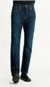 Genuine Levi's 502 Regular Taper Jean's Men Stone Blue W: 32 L: 34 Rrp £95