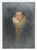 C19th oil of an Elizabethan lady
