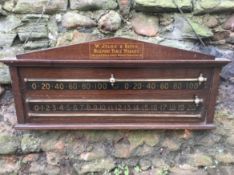 Billiard score board by W Jelks & Sons of London