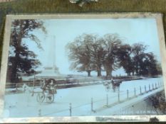 Victorian double photo frame with scenes of Dublin by W lawrence
