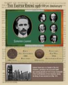 Eamonn Ceannt Easter Rising Original Birth & Death Penny Metal Coin-Set