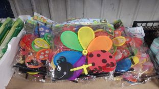 (R7O) Garden / Camping Lot. To Include 30 X Garden Sprayer Pump & Go. Bright Windmill Sets & 80