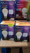 (R6K) Mixed Lot. To Include 15 X Mixed TCP Smart Bulbs, 12 X 25W 2 Pack LED Bayonet Bulb Packs.