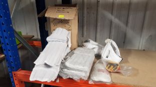 (R7O) Sports. 7 X Pairs Cricket Shin Pads, 2 X Cricket Head Pad. 1 X Gloves & 1 X Jock Strap (Al