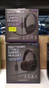 (R11I) Gaming. 4 Items. 2 X Venom Nighthawk Stereo Gaming Headset. & 2 X Venom Nighthawk Chat Gam