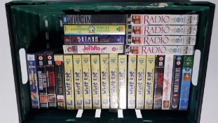 (R7P) Contents Of 5 Containers : Approx 130 X Mixed Title Original VHS Tapes. To Include Roots,