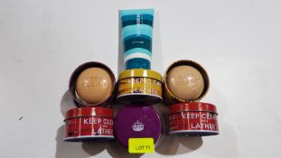 (R10J) Bathroom. 34 X Keep Clean And Lather Soap Tins. & 20 X Loose Women Relaxing Shower Gel. (N