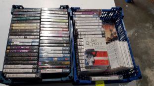(R7L) Contents Of 3 Containers. A Quantity Of Mixed Pre Recorded Cassette Tapes. (Most Sealed).