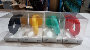 (R10K) Household. 36 X Ring Hanger Hook Circle 4 Colour Mix. Danish Design (All New)