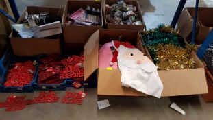 (R11I) Contents Of 2 Boxes & 3 Baskets. Mixed Christmas / Valentines Items. To Include True Love S