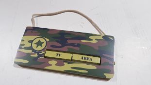 (R6I) Approx 72 X Rotating Message Door Sign (Games Room, Quiet Area, TV Zone etc) New