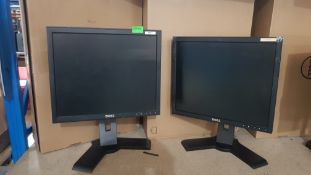 (R5C) Tech. 2 X Dell Flat Panel LCD Monitor. Ex Retail. (No Cables)