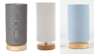 (R10A) Lighting. 5 X Wooden Table Lamp (New – May Have Failed To Deliver Label)