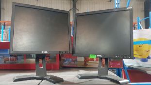 (R5D) Tech. 2 X Dell Flat Panel LCD Monitor. Ex Retail. (No Cables)