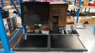 (R4M) Tech. 3 Items. 2 X Lenovo Flat LED Monitor & 1 X Dell Flat LED Monitor (Ex Retail )