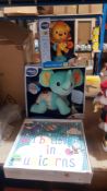 (R6G) Baby. 3 Items. 1 X Vtech Baby Twist & Spin Lion, 1 X Vtech Baby Crawl With Me Elephant & 1 X