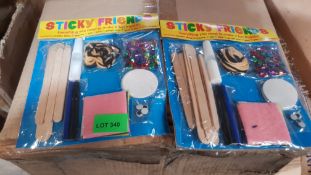 (R4N) Toys / Craft. Approx. 108 X Sticky Friends Craft Set (New)