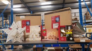 (R4J) Christmas. Approx. 10 Items. To Include 2 X Mains Operated Light Up Bauble Tree, 3 X Light Up