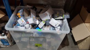 (R5M) Contents Of Large Container. A Quantity Of Mixed Bulbs To Include LED
