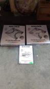(R6H) Household. 3 Items. 2 X Salter Ultra Slim Glass Analyser Scale & 1 X Salter 5kg Stainless Ste
