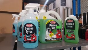 (R8E) Car. 12 Carplan Items. 4 X Demon Foam, 7 X Demon Tyres & 1 X Demon Foam