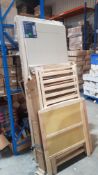(R10A) 4 Items. 3 X Internal Doors New In Protective Wrapping. (1 X Cottage Panel Moulded Woodgrain