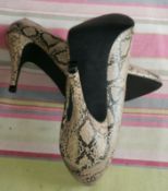 New e-vie high heel shoes in snakeskin uk 6