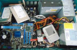Large box of computer related items,