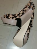 New odeon high heel peep toe shoes uk 5