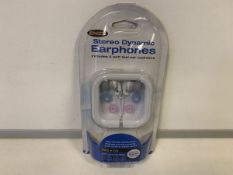 20 x brand new enzo stereo dynamic earphones including 4 soft feel ear cushions