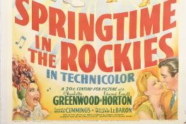 Spring Time in the Rockies Original Cinema Poster on Canvas
