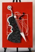 Modern Metal Sculpture Panel