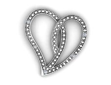 9k White Gold Diamond Pendant