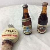 Vintage Irish Bar back Display Bottles Harp and Guinness