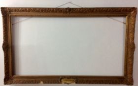 Excellent Large Gold Gilded Art Frame Dated 1887