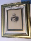 A Very Old Portrait Print of Napoleon in a Rare Pose